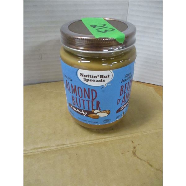 SHELF PULLS (AS IS):  CRUNCHY ALMOND BUTTER (365G) - JAR