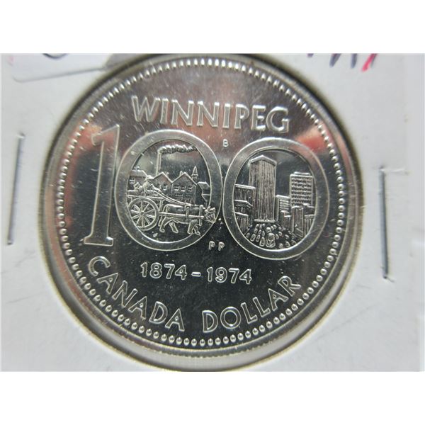 1974 CANADA WINNIPEG SILVER DOLLAR
