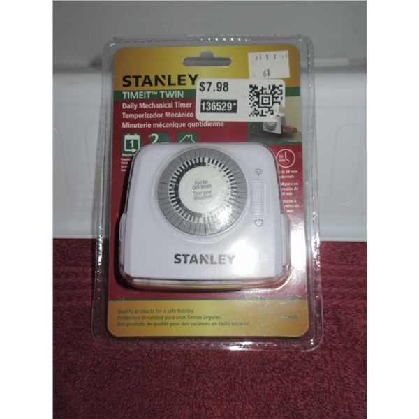 NEW:  STANLEY TIME IT TWIN DAILY MECHANICAL TIMER