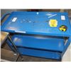 Image 1 : Blue Metal Cart On Wheels