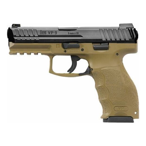 HK VP9 STRIKER FIRED 9MM 4.09" BBL 2-10RD FDE<