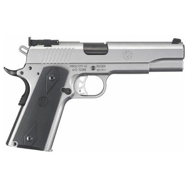 RUGER SR1911 10MM ADJ 8-SHOT STAINLESS BLACK RUBBERIZED