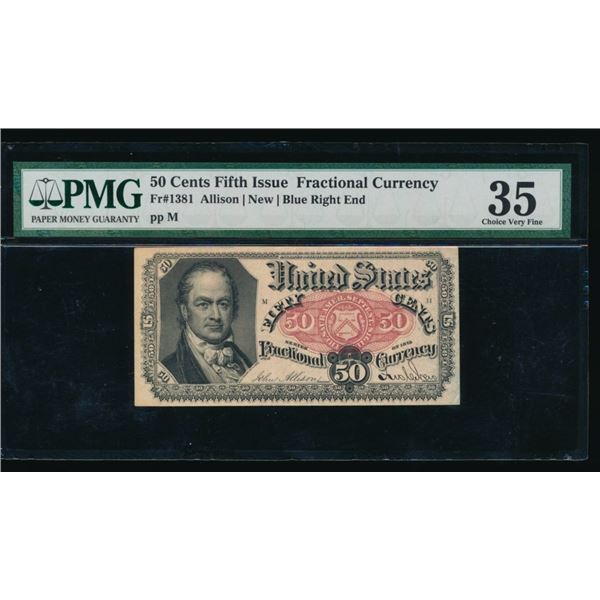 50 Cent Fifth Issue Fractional PMG 35