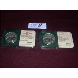 (3) 2005 AMERICAN EAGLE SILVER DOLLARS