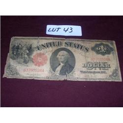 1917 RED SEAL ONE DOLLAR BILL