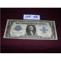 1923 BLUE SEAL SILVER CERTIFICATE ONE DOLLAR BILL