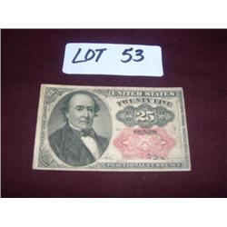 1874 25 CENT FRACTIONAL CURRENCY