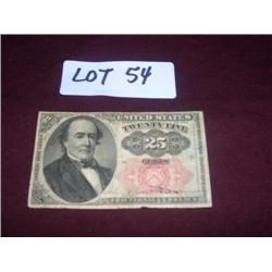 1874 25 CENT FRACTIONAL CURRENCY