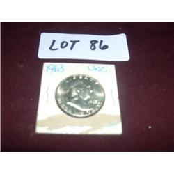 1963 FRANKLIN HALL UNCIRCULATED