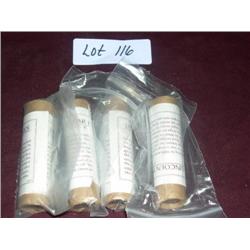 4 ROLLS WHEAT PENNIES