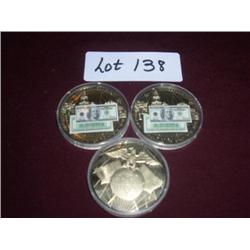 (3) $100 BENJAMIN FRANKLIN BANK NOTE