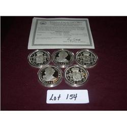 (4) NATIONAL COLLECTORS FIRST US SILVER DOLLAR PROOF