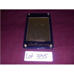 TED WILLIAMS 22 KARAT GOLD  CARD