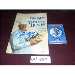 CATFISH HUNTER AUTOGRAPHED COOKBOOK & NASH. SOUNDS SCH.