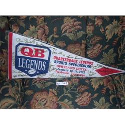 QUARTERBACK LEGENDS PENNANT SIGNED