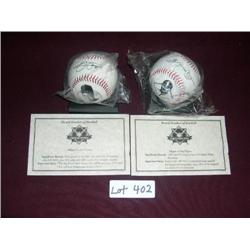 REPLICA FRANK THOMAS AND HONUS WAGNER BASEBALLS