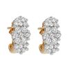 Image 1 : 14K Gold Diamond Cluster Earrings - 2 1/20 cttw, Round Cut