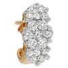 Image 2 : 14K Gold Diamond Cluster Earrings - 2 1/20 cttw, Round Cut
