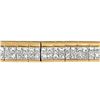 Image 3 : 14K Gold Diamond Bracelet with Princess Cut Banded Design