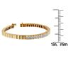 Image 4 : 14K Gold Diamond Bracelet with Princess Cut Banded Design
