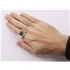 Image 5 : Men's 10K Yel. Gold 1.5 Cttw Wht & Blk Treated Diamond Cluster Ring