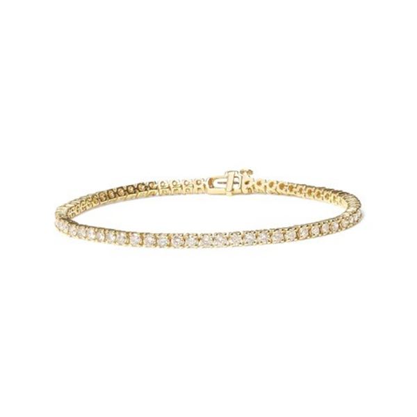 14K Gold 3.00 Cttw Round Diamond Tennis Bracelet - 7.25"