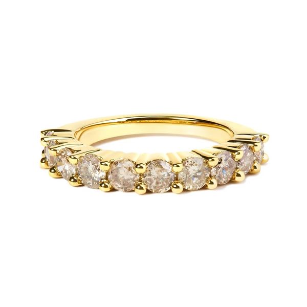 14K Gold Plated Silver 2.0 Cttw Diamond Anniversary Band Ring
