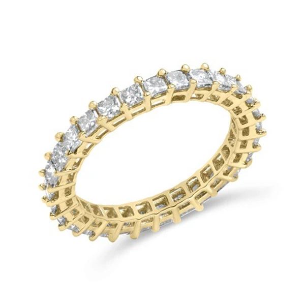 14K Gold 2.00 Cttw Princess Cut Diamond Eternity Band