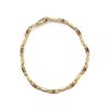 Image 3 : 10K Gold Ruby & Diamond Bar Bracelet, Oval Shape