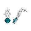 Image 3 : 18K Gold Diamond and Emerald Earrings
