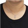 Image 4 : 10K Gold Princess Cut Diamond Drop Pendant - 1/5 C