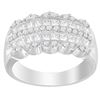 Image 1 : 14K Gold Round and Princess-Cut Diamond Ring