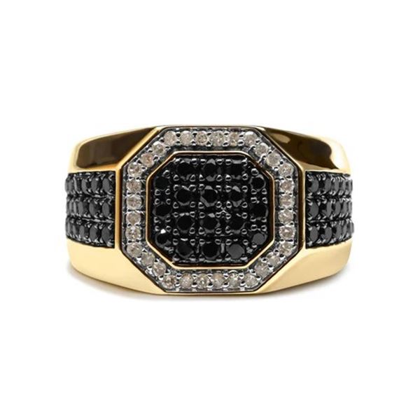 14K Yellow Gold Plated Sterling Silver Ring with 1