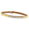 Image 1 : 14K Yellow Gold Princess Diamond Banded Bracelet