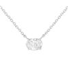 Image 1 : 10K Gold Oval Lab Diamond Pendant