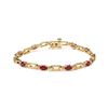 Image 1 : 10K Gold Ruby and Diamond Bracelet