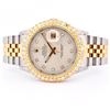 Image 1 : Rolex DateJust Two Tone Slate 2.00ct Diamond 36 Wa