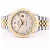 Image 2 : Rolex DateJust Two Tone Slate 2.00ct Diamond 36 Wa