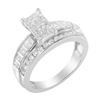 Image 1 : 10K White Gold Diamond Composite Ring