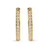 Image 1 : 10K Gold 0.5 Cttw Round Diamond Hoop Earrings