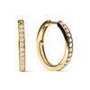 Image 2 : 10K Gold 0.5 Cttw Round Diamond Hoop Earrings