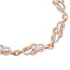 Image 2 : 10K Gold Diamond Infinity Bracelet