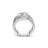 Image 5 : 10K White Gold Diamond Multi-Row Bypass Ring