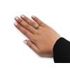 Image 5 : 10K Gold Diamond Flower Swirl Ring