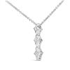 Image 3 : 10K Gold Princess Cut Diamond Pendant