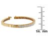Image 4 : 14K Gold Diamond Bracelet with Princess Cut Banded