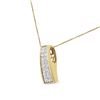 Image 2 : 14K Gold Princess Cut Diamond Pendant