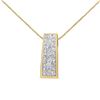 Image 3 : 14K Gold Princess Cut Diamond Pendant