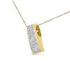 Image 4 : 14K Gold Princess Cut Diamond Pendant