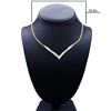 Image 5 : 14K Gold Diamond 'V' Shape Necklace